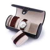 Fashionable Round Watch Display Case with 3 Slots