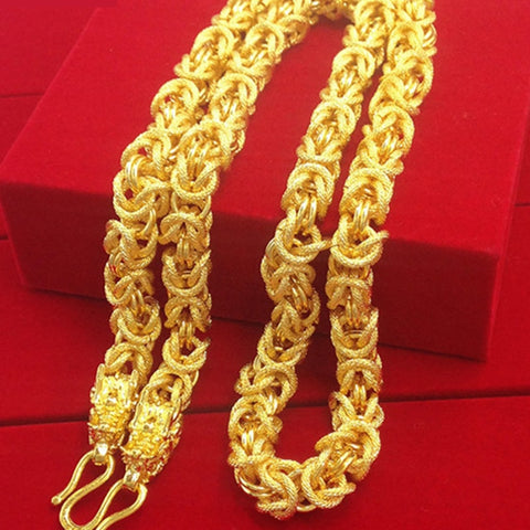 24" Gold Filled Byzantine link Necklace